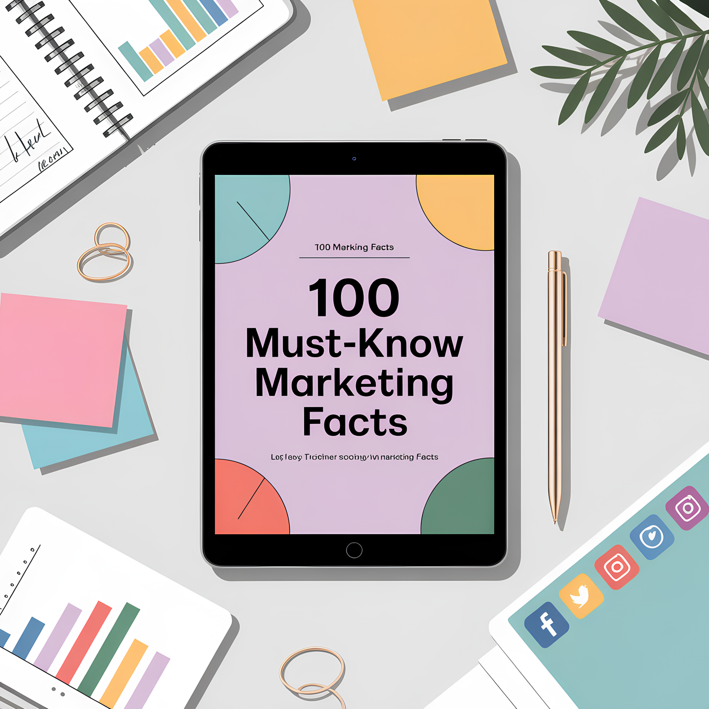 100 Must-Know Marketing Facts – Editable Canva PLR eBook for Content Creators & Coaches