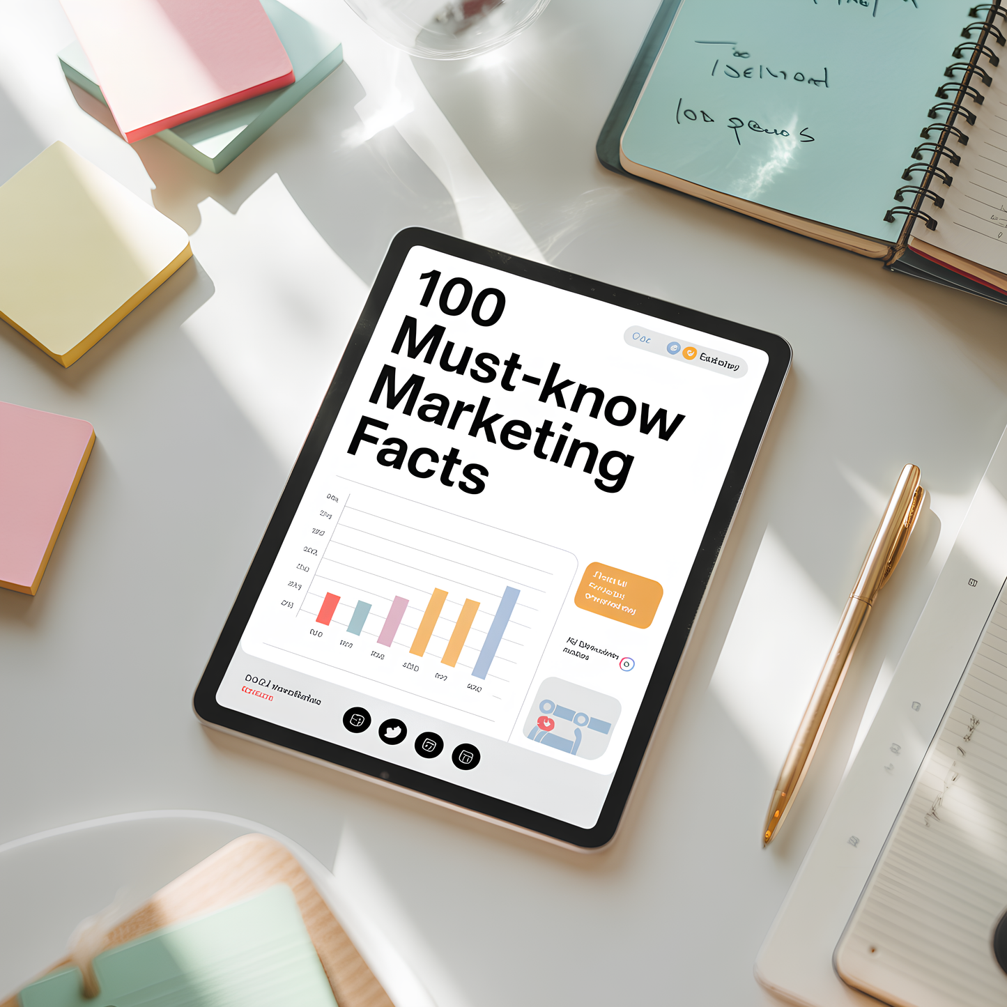 100 Must-Know Marketing Facts – Editable Canva PLR eBook for Content Creators & Coaches