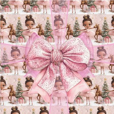 African American Pink Ballerina Gift Wrap Papers