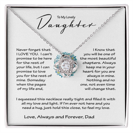 To My Lovely Daughter | I Squeezed This Necklace