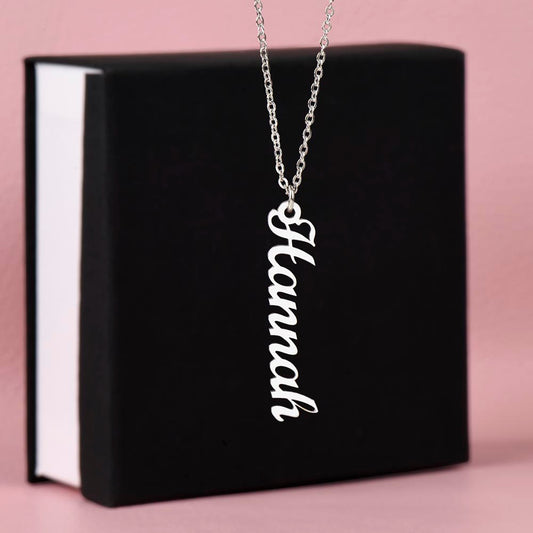 Vertical Name Necklace | No Message Card