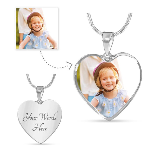 Luxury Chain with Heart Photo Pendant